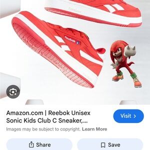 Reebok Sonic 3 knuckles boys sneakers